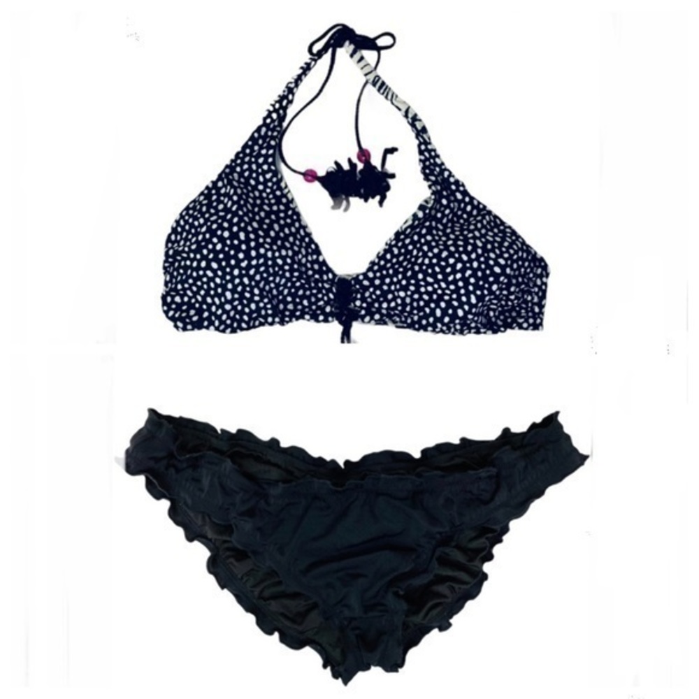 Victoria's Secret Black and White Polka Dot Bikini